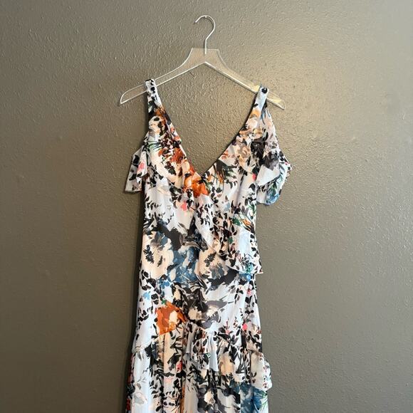 Free People Floral Watercolor Maxi Dress Size 12 - Picture 4 of 11